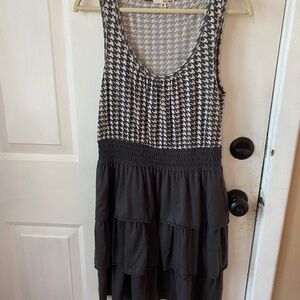 HOUNDSTOOTH LAYERED DRESS M